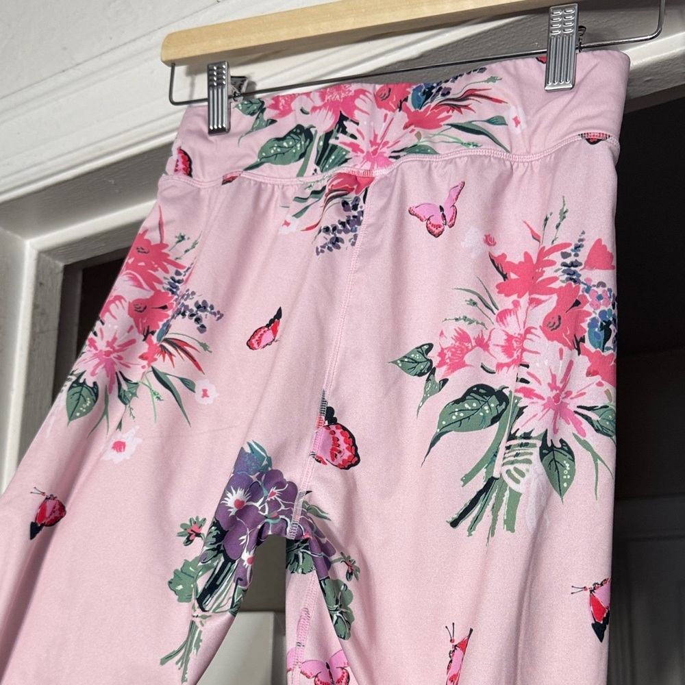 BOGNER X LoveShackFancy Lolei Ski Legging Pink Floral Butterfly GIRLS Sz 12/13Y - Picture 11 of 16